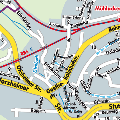 Stadtplan Mühlacker