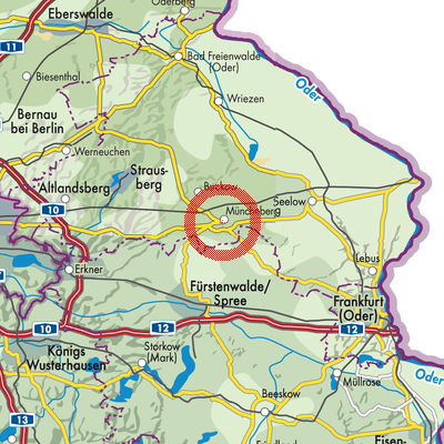 Landkarte Müncheberg