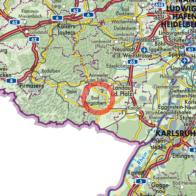 Landkarte Münchweiler am Klingbach