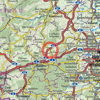 Landkarte Münchweiler an der Alsenz