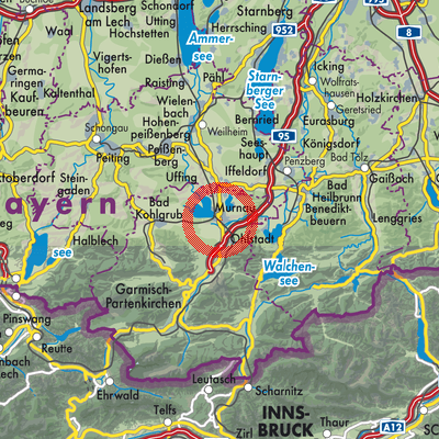 Landkarte Murnau am Staffelsee