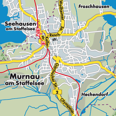 Übersichtsplan Murnau am Staffelsee