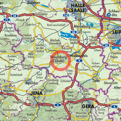 Landkarte Naumburg (Saale)