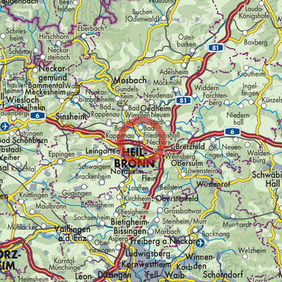 Landkarte Neckarsulm
