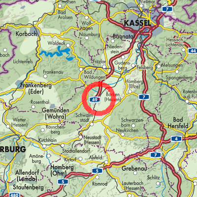 Landkarte Neuental