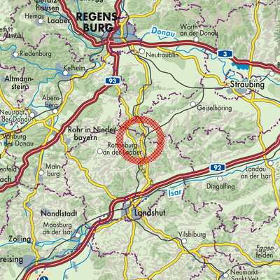 Landkarte Neufahrn in Niederbayern