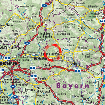 Landkarte Neukirchen bei Sulzbach-Rosenberg