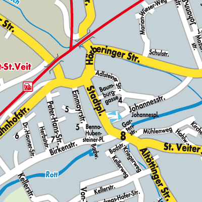 Stadtplan Neumarkt-Sankt Veit