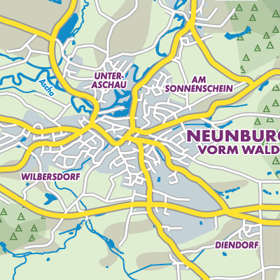 Übersichtsplan Neunburg vorm Wald