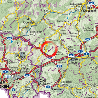 Landkarte Neunkirchen am Potzberg