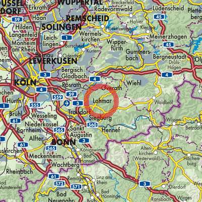 Landkarte Neunkirchen-Seelscheid
