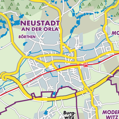 Übersichtsplan Neustadt an der Orla