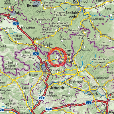 Landkarte Neustadt bei Coburg