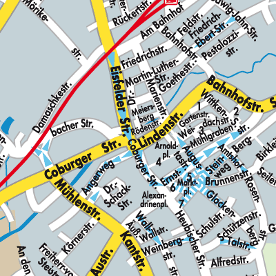 Stadtplan Neustadt bei Coburg