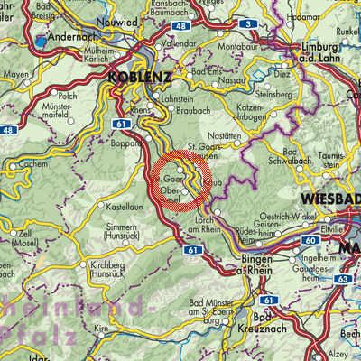 Landkarte Niederburg