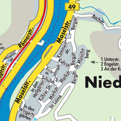 Stadtplan Niederfell