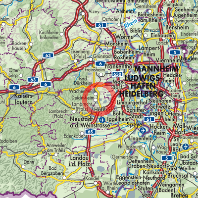 Landkarte Niederkirchen bei Deidesheim