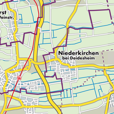 Übersichtsplan Niederkirchen bei Deidesheim