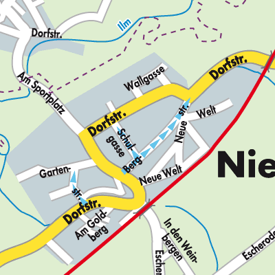 Stadtplan Niedertrebra