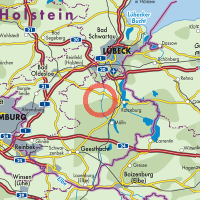 Landkarte Niendorf bei Berkenthin