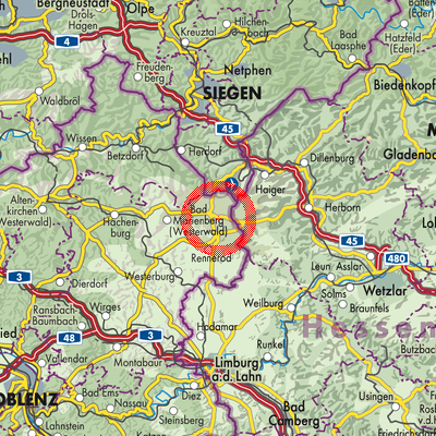 Landkarte Nister-Möhrendorf