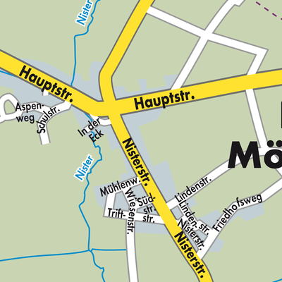 Stadtplan Nister-Möhrendorf