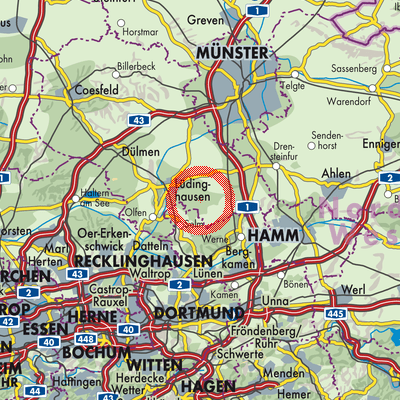 Landkarte Nordkirchen