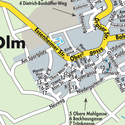 Stadtplan Ober-Olm