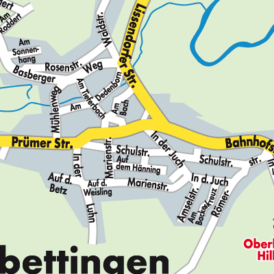 Stadtplan Oberbettingen