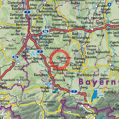 Landkarte Obergünzburg