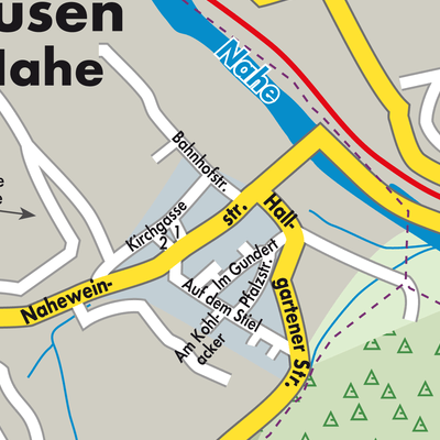 Stadtplan Oberhausen an der Nahe
