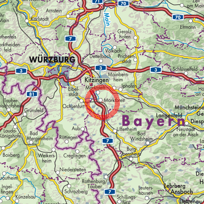 Landkarte Obernbreit