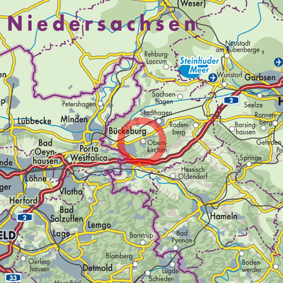 Landkarte Obernkirchen