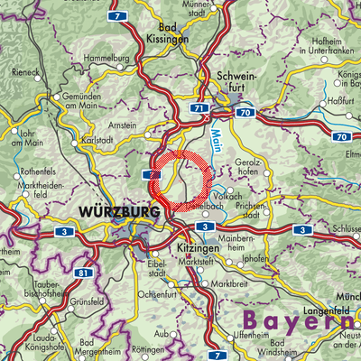 Landkarte Oberpleichfeld