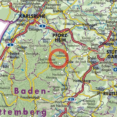 Landkarte Oberreichenbach