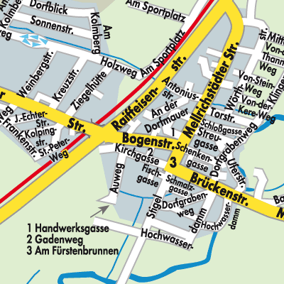 Stadtplan Oberstreu