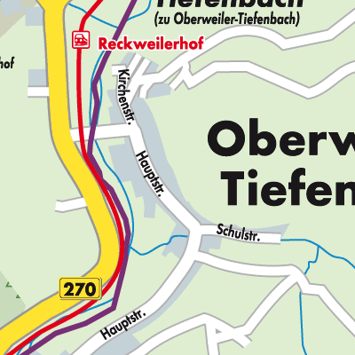 Stadtplan Oberweiler-Tiefenbach