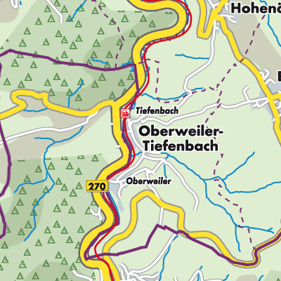 Übersichtsplan Oberweiler-Tiefenbach