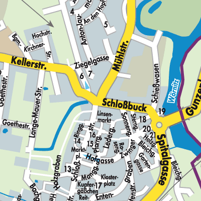 Stadtplan Oettingen i.Bay.