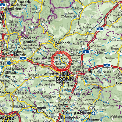 Landkarte Offenau