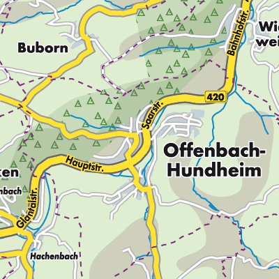 Übersichtsplan Offenbach-Hundheim