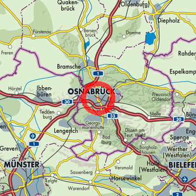 Landkarte Osnabrück