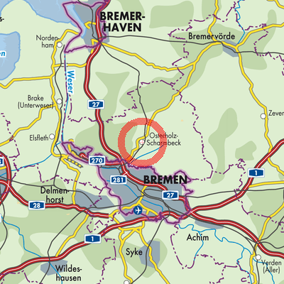 Landkarte Osterholz-Scharmbeck