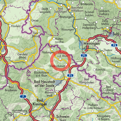 Landkarte Ostheim v.d.Rhön