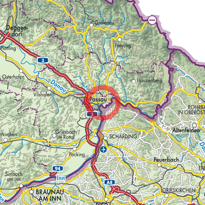 Landkarte Passau
