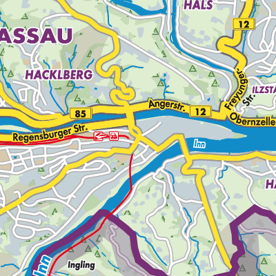 Übersichtsplan Passau