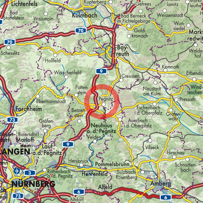 Landkarte Pegnitz