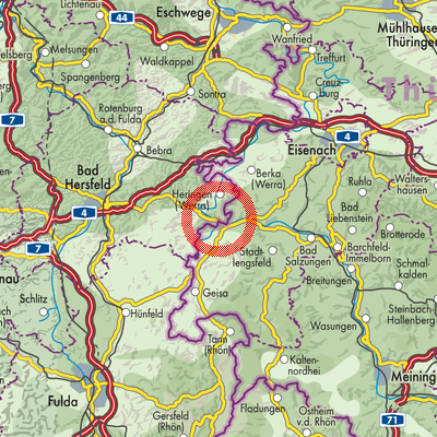 Landkarte Philippsthal (Werra)