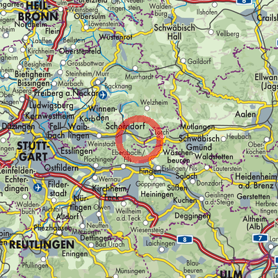 Landkarte Plüderhausen