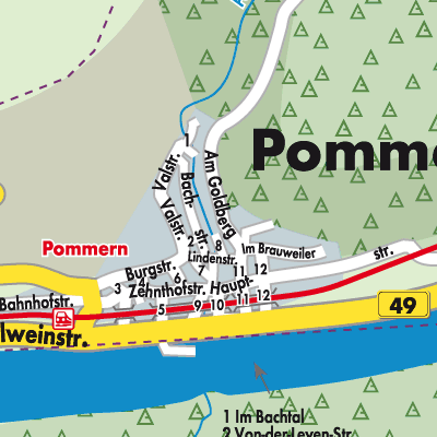 Stadtplan Pommern